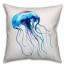Watercolor Jellyfish 16x16 Spun Poly Pillow