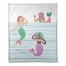 Mermaid Pals 30x40 Coral Fleece Blanket