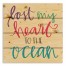 Lost my Heart to the Ocean 14x14 Pallet Wood Art