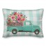 Blue Floral Truck Buffalo Check 14x20 Spun Poly Pillow