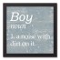 Boy Definition 12x12 Black Framed Canvas