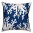 White Coral on Cobalt Blue 18x18 Spun Poly Pillow