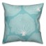 Teal Sea Fan Coral 18x18 Spun Poly Pillow