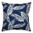 White Palms on Navy Blue 18x18 Spun Poly Pillow