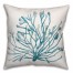 Teal Watercolor Sea Coral 18x18 Spun Poly Pillow