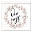 Our Nest Cotton Wreath 24x24 Canvas Wall Art