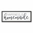 Happiness Is Homemade 12x36 Black Framed Canvas