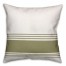 Olive Green Stripes 18x18 Spun Poly Pillow