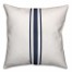Navy Blue Flour Sack Stripes 18x18 Spun Poly Pillow