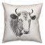 Farmhouse Cow Sketch 18x18 Spun Poly Pillow