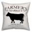 Farmer's Market Cow 18x18 Spun Poly Pillow