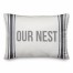 Our Nest Blue Flour Sack Stripes 14x20 Spun Poly Pillow