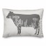 Floral Gray Cow 14x20 Spun Poly Pillow