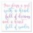 A Girl With A Head Full of Dreams 16x16 Canvas Wall Art