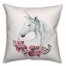 Floral Unicorn 16x16 Spun Poly Pillow