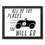All the Places you will Go 11x14 Black Framed Canvas
