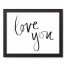 Love You Watercolor 11x14 Black Framed Canvas