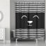 Stripey Smiley Face 71x74 Shower Curtain