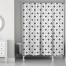 White Swiss Criss Cross 71x74 Shower Curtain