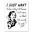 I Just Want To Be A Stay-At-Home Cat Mom 11x14 Canvas Wall Art