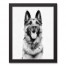 German Shepherd Sketch 11x14 Black Framed Canvas