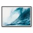 Blue Wave 32x48 Black Floating Framed Canvas