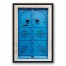 Blue Tunisian Door 16x20 Black Floating Framed Canvas