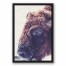 Bluffalo In The Snow 16x24 Black Floating Framed Canvas