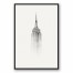 Foggy Empire States Building  32x48 Black Floating Framed Canvas