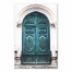 Ornate Marble Teal Door 20x30 Canvas Wall Art
