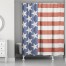 Vintage American Flag 71x74 Shower Curtain