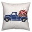 Vintage Patriotic Stars Truck 18x18 Spun Poly Pillow