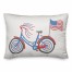 Patriotic Parade Bike 14x20 Spun Poly Pillow