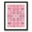 Boho Blush Pattern 16x20 Black Floating Framed Canvas
