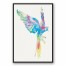 Colorful Parrot 32x48 Black Floating Framed Canvas