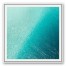 Blue Ocean Gradient 36x36 Black Floating Framed Canvas