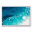 Depp Blue Waves 24x36 White Floating Framed Canvas