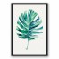 Single Palm Leaf 16x24 Black Floating Framed Canvas