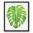 Large Palm Leaf 20x24 Black Floating Framed Canvas