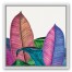 Vibrant Palm Leaves 20x20 Black Floating Framed Canvas