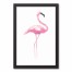 Painted Pink Flamingo 12x18 Black Framed Canvas