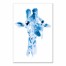 Sassy Blue Giraffe 12x18 Canvas Wall Art