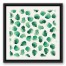 Watercolor Green Cloverfield 16x16 Black Floating Framed Canvas