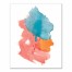 Blue, Pink and Orange Watercolor Splotch 16x20 Canvas Wall Art