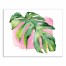 Watercolor Palm Leaf with Pink Background 16x20 Canvas Wall Art