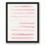 Blush Watercolor Stripes 16x20 Black Floating Framed Canvas