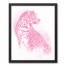 Pink Charcoal Leopard 16x20 Black Framed Canvas