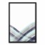 Gray and Navy Waves 20x30 Black Framed Canvas