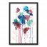 Watercolor Splatters 20x30 Black Framed Canvas