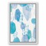 Teal and Light Blue Watercolor 12x18 White Floating Framed Canvas